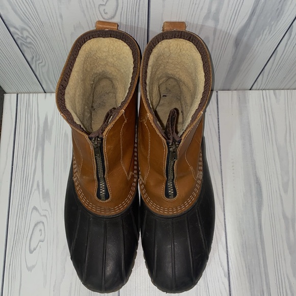 LL Bean Lined Front Zip Duck Boots - Picture 4 of 6